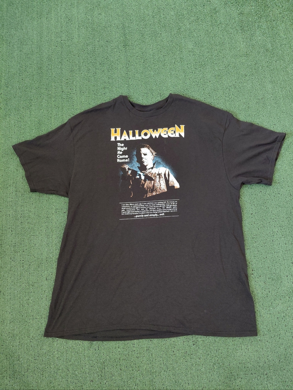 Halloween Michael Myers Horror Movie Retro Black T Shirt Sz XXL